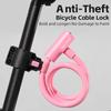 Portable Bicycle Safety Lock Steel Cable Lock AntiTheft Elasticity Lock Road Bike Steel Wire Lock