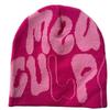 Hot Sell Customized  Adult Fashion Printing Soft Winter Hat Knitted With Letters for Men and Women