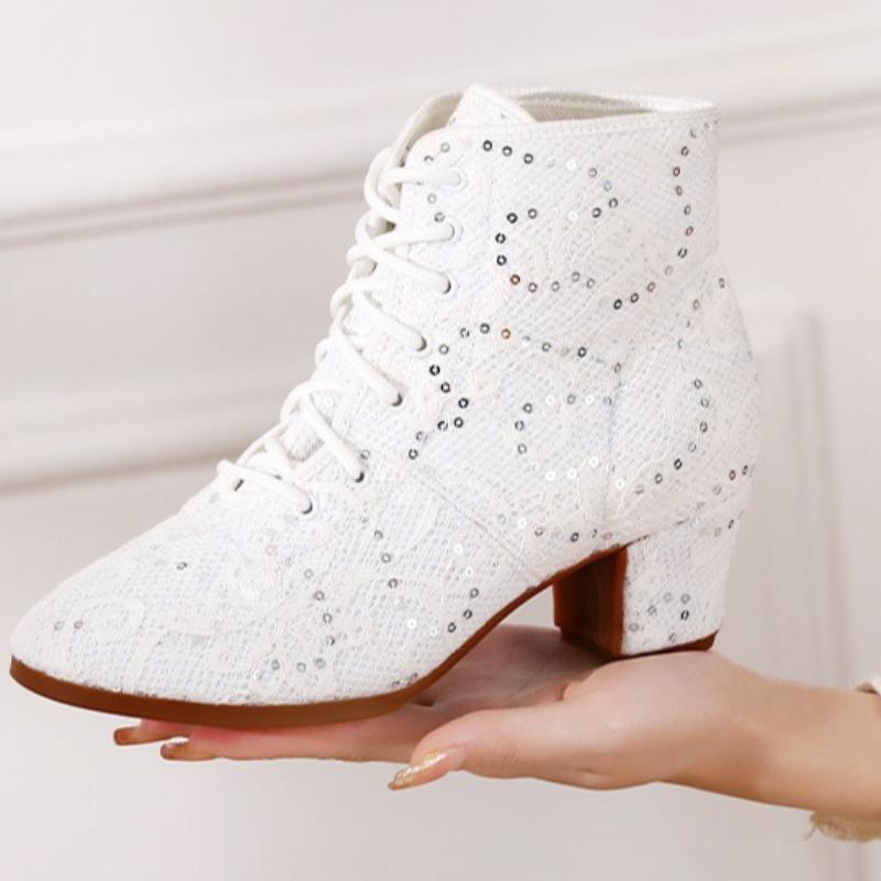 Chaussures de Danse Latine Jazz pour Femmes Intérieur Professionnel Adulte Semelle Souple Baskets de Danse Moderne