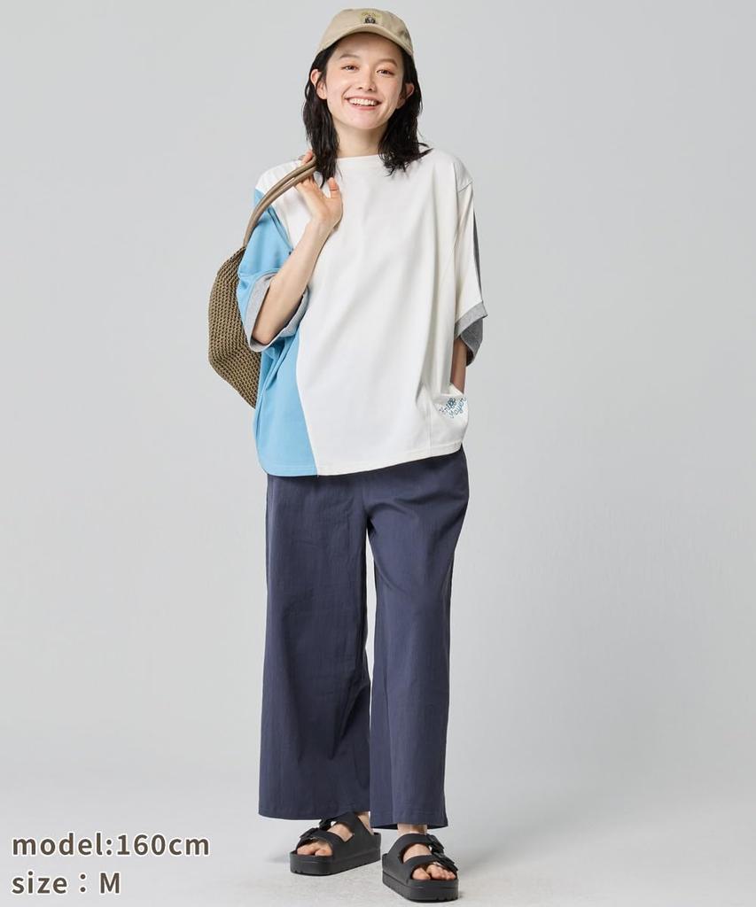 [CLIFMEYER] Flared Pants, Cooling Fabric, Door Teco, Loha Teco, Women's, MEDIUM, Navy