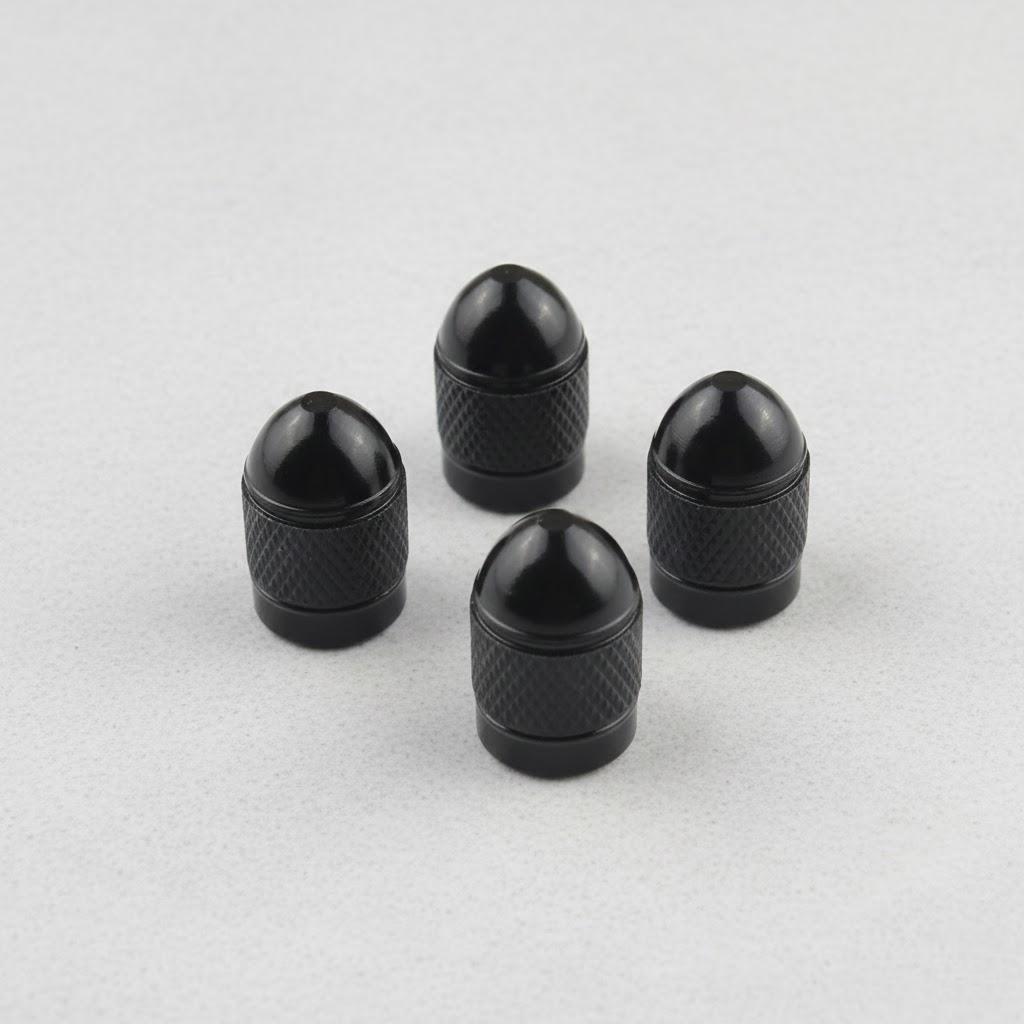 4Pcs Aluminum Tire Valve Stem Caps Bullet Design for Car Truck Wheel Rim Accessories Durable Automotive Parts