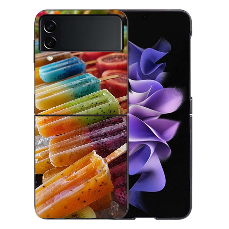

Colorful Ice Cream and Popsicles Coque For Samsung Z Flip7 6 Galaxy Case Shockproof Z Flip5 Z Flip3 4 5G Hard Cover Phone TPU P Galaxy Z Flip 4 5G