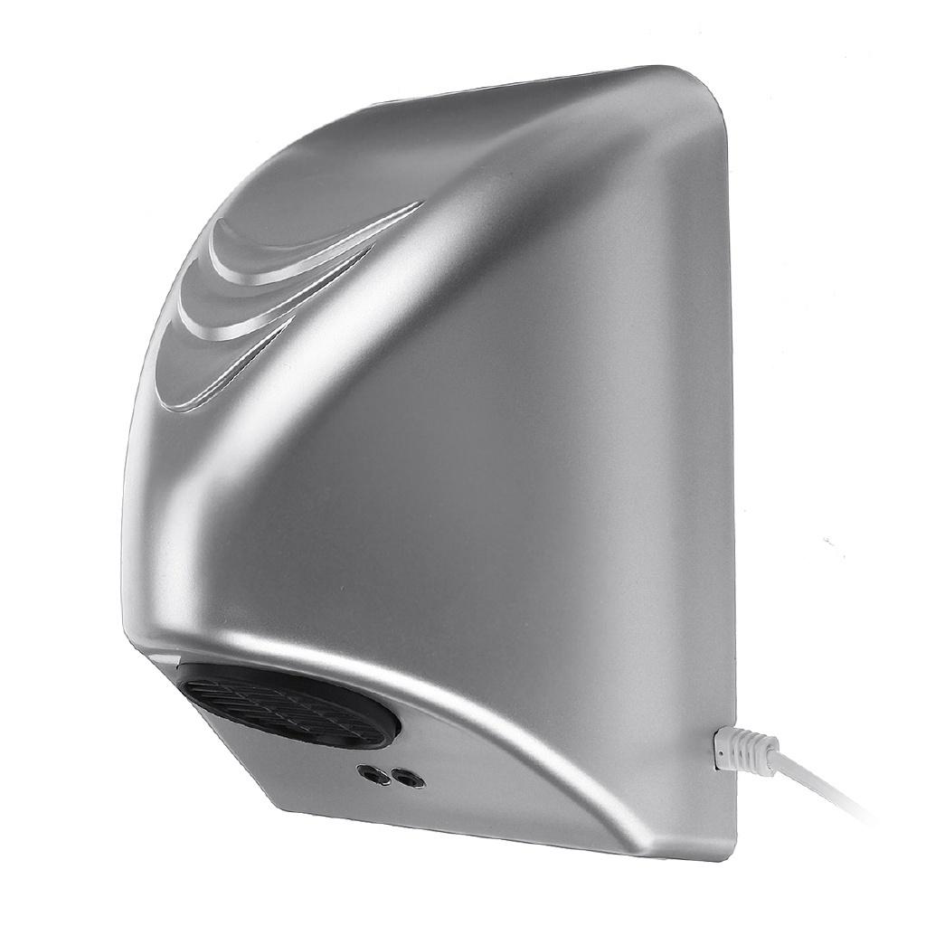 1000W Powerful Hand Dryer Hotel Commercial Bathroom Winding Hand Dryer Electric Automatic Induction Hands Drying Device Silver Grey