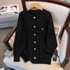 Plus Size Women's Loose Knit Cardigan Sweater (Bust 150/160) - 8305