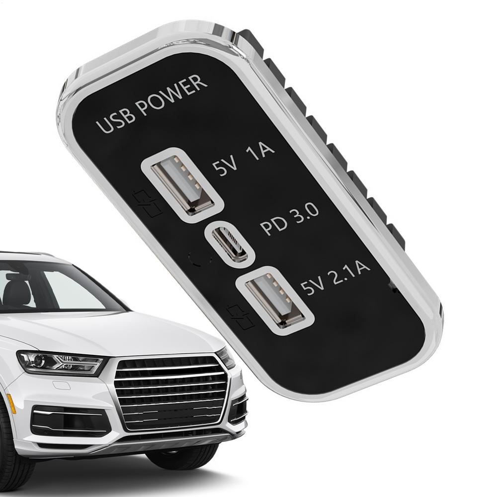 Car Phone Charger Multifunctional Auto Charging Plug Multi Car Charger Versatile Auto Charging Station Vehicle USB Adapter For