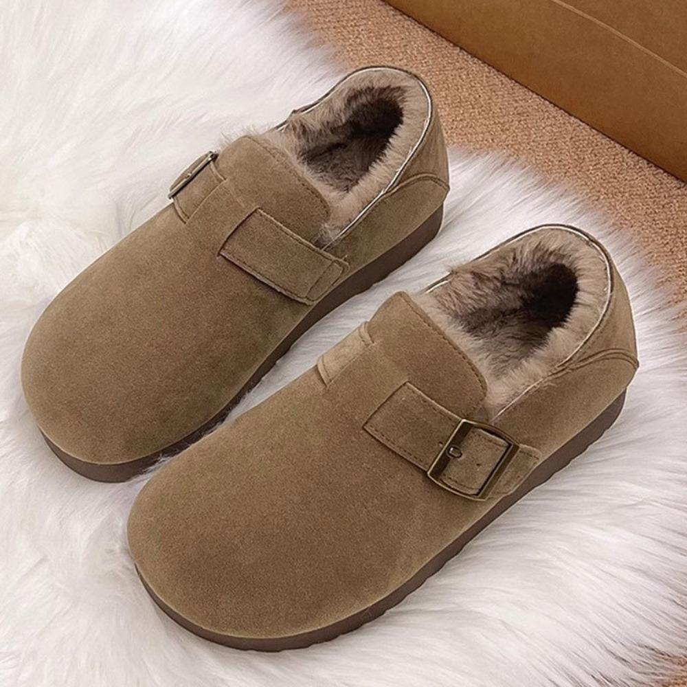 Women's Winter Shoes Vintage Shoes Women's Winter Warmth New Women's Cotton Shoes with Fleece To Keep Warm Fluffy Shoe