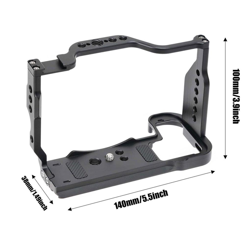 Aluminum Camera Cage Rig for Z50 II Cold Shoe Quick Release 38mm and Threaded Port for Accessory (Includes Mount, Arca-Swiss Base, Expansion)