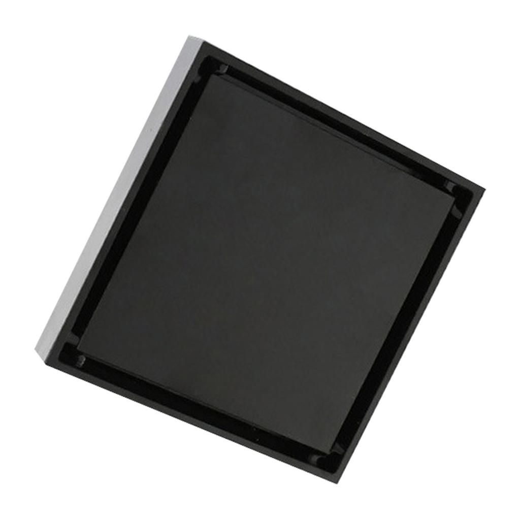 Sifon de duș pătrat invizibil de 4 inch din oțel inoxidabil anti-miros sifon de pardoseală pentru baie 1,3 mm placabil