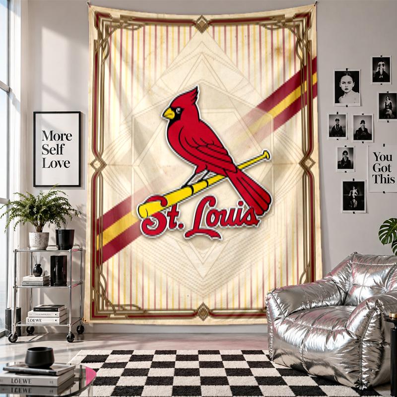 St. Louis Cardinals Wall Tapestry Home Decor Wall Hanging Cloth for Bedroom Living Room Background