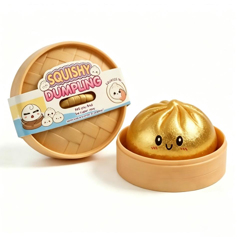Dumpling Squishy Simulated Steamed Bun Squishy Stress Ball Colorful Food Squishy Sensory Fidget Toy Anti Stress Squeeze Balls