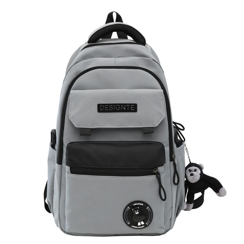 Мужской рюкзак для школьников младших классов, школьный рюкзак большой вместимости, дорожный рюкзак светло-серый