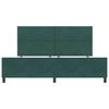 Box Spring Bed with Headboard Dark Green 200 x 200 cm Velvet