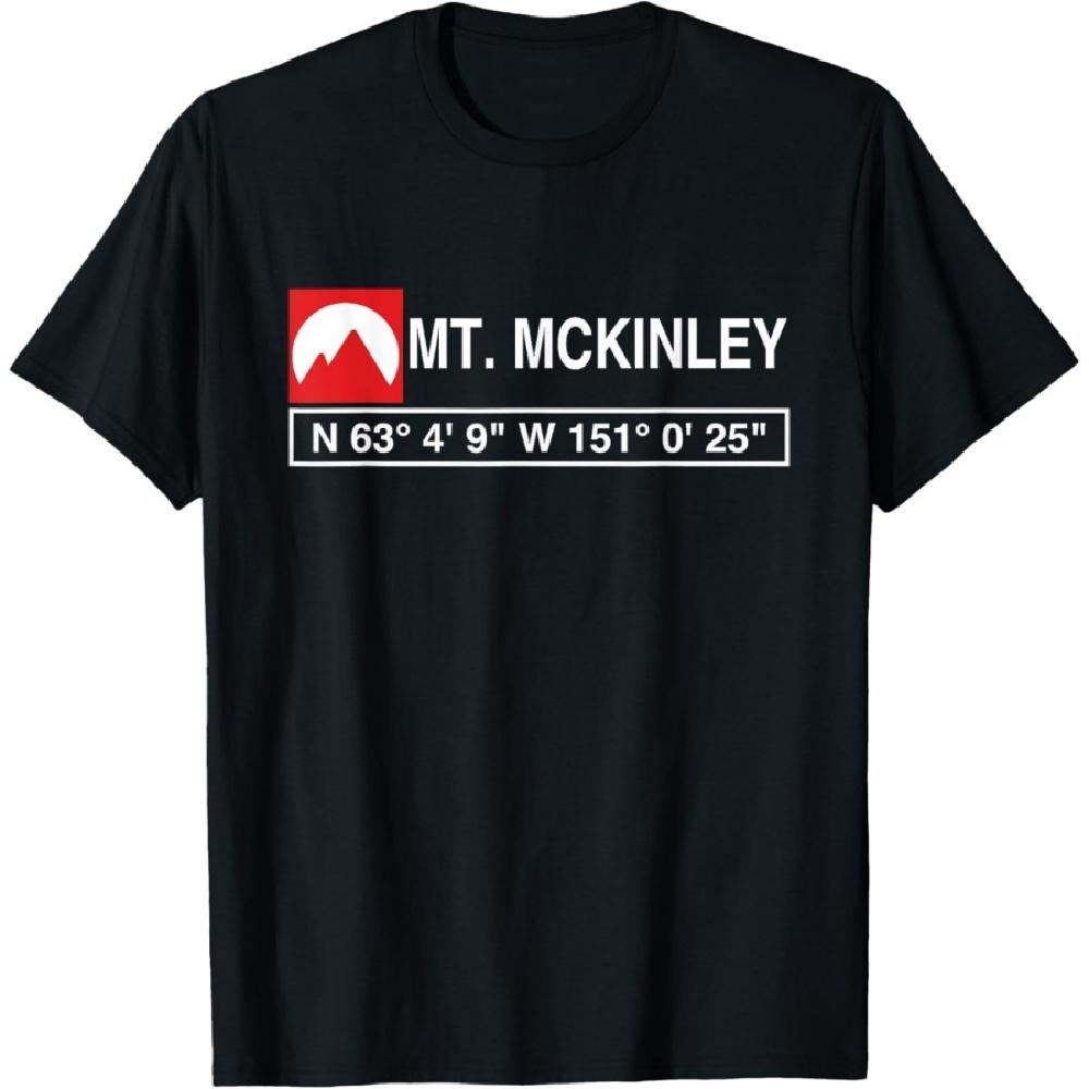 COOL MOUNT MCKINLEY MOUNTAIN T-SHIRT WITH GPS COORDINATES T-Shirt S