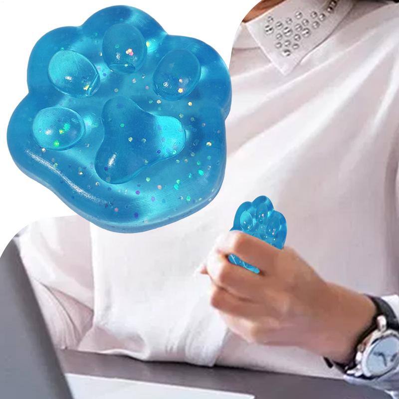 Blue Cute Cat Paw Pinch D Ecompression Toy TPR Slow Rebound Stress Relief Cat Claw S Quishy Fidget Toy Reduce Stress Squeeze Toy
