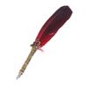 Quill Pen Zinc Alloy High Smoothness Elegant Colors European Retro Style Feather Pen for Writing Drawing Red