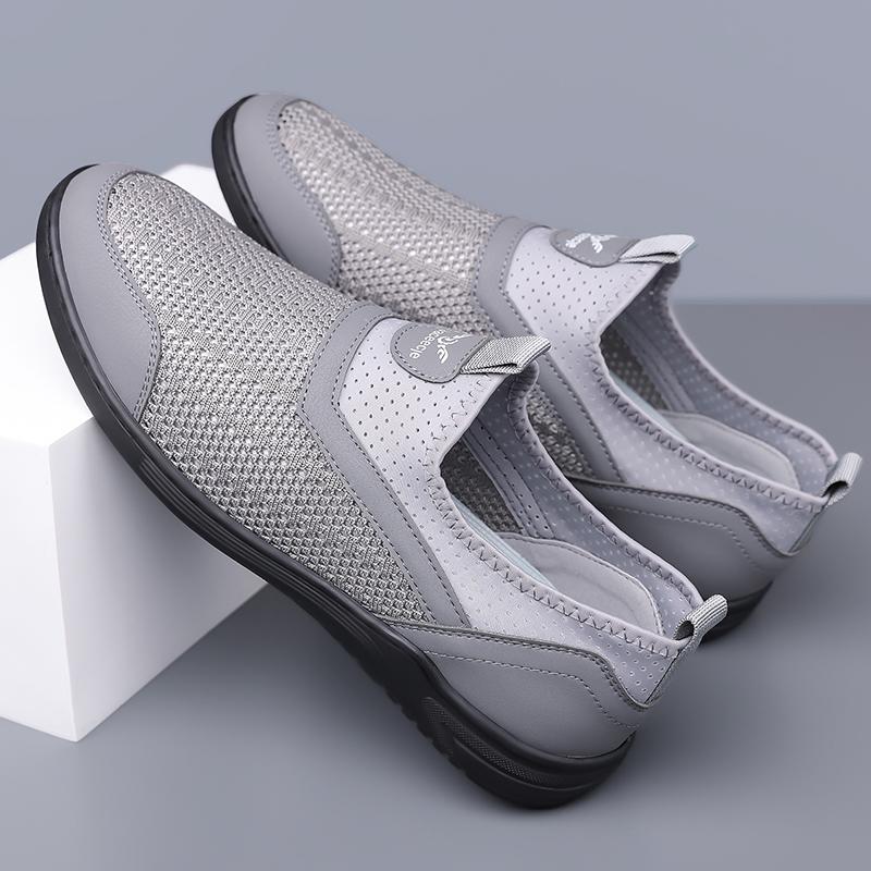 Breathable Mens Sneakers Fabric Mesh Casual Shoes New Arrival Man Summer Shoes Lightweight Male Loafers Simple Treking Footwear
