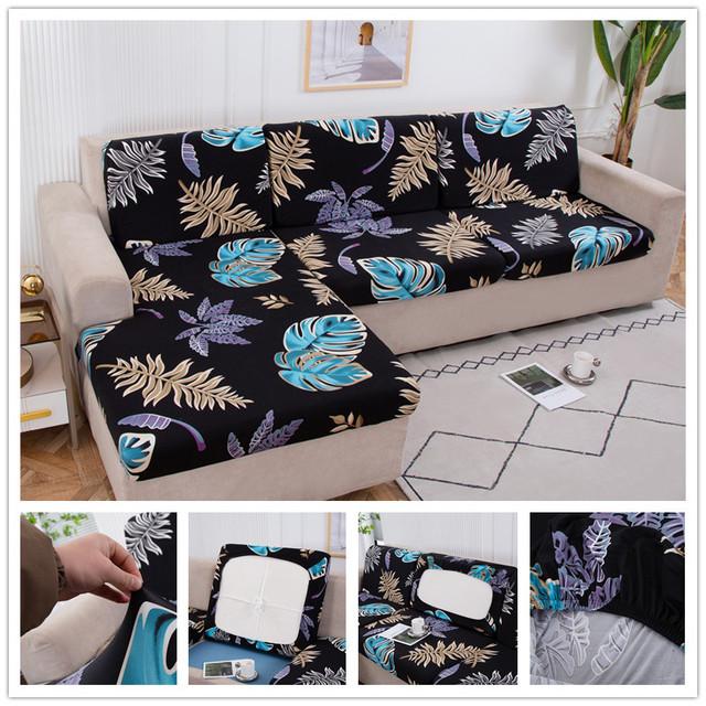 1pc Polyester Sofa Seat Cushion Cover Chair Cover Stretch Machine Washable Removable Slipcover 1 2 3 4 Seat Spandex Sofa Protector