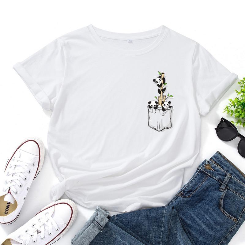 

Летняя хлопковая свободная футболка с круглым вырезом, женская с коротким рукавом, повседневная футболка больших размеров, женские топы, модная однотонная простая футболка с принтом 24493 M белый