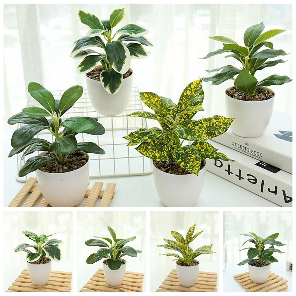 Lifelike Simulation Potted Plants Plastic Green Pot Plants Decoration Outdoor Indoor Decoration