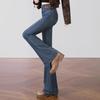 Sibo She Women's Slim-fit Washed Flared Jeans