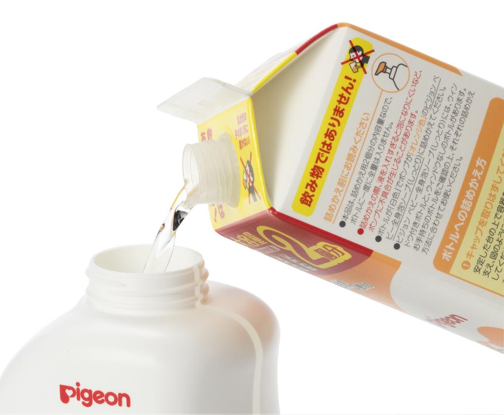 Pigeon Baby Body Foam 2 800ml Soap, Moisturizing, Refill, Servings,