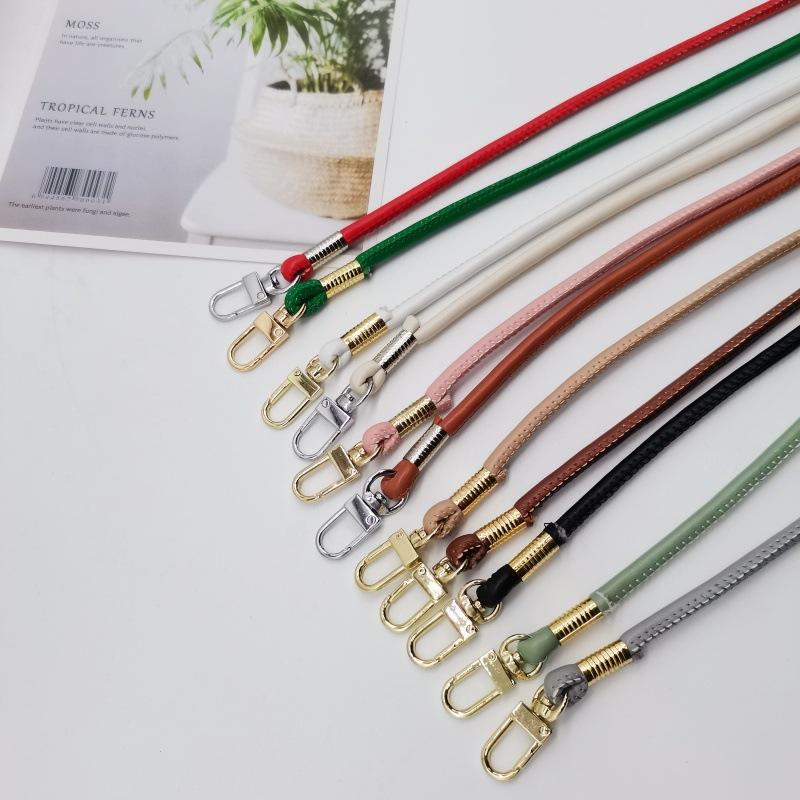 Simple and Versatile PU Square Buckle Round Leather Rope Replaceable Bag with One-shoulder Diagonal Mobile Phone Lanyard Bag Accessories