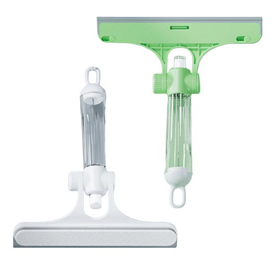 Glass Scraper Ergonomic Handle 3-in-1 Window Cleaning Tool with Spray