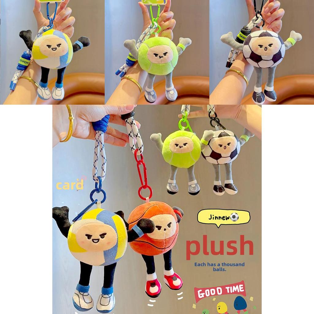Original Plush Sports Character Keychain Accessories Featuring Adorable Cartoon Designs
