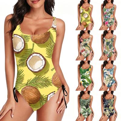 Damen Bikini Badeanzug mit Aufdruck Sport Badeanzug