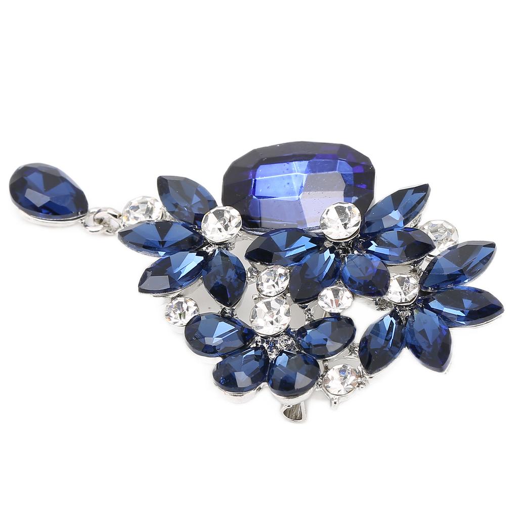 Faux Crystal Flower Brooches Alloy Elegant Brooch Pin Accessories Clothes Decoration for Women