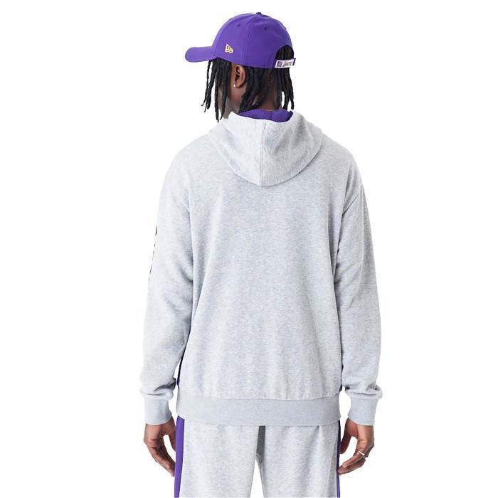 Sweat-shirt new era nba mesh panel os hoody loslak hgrtrp - gris - manches longues - homme