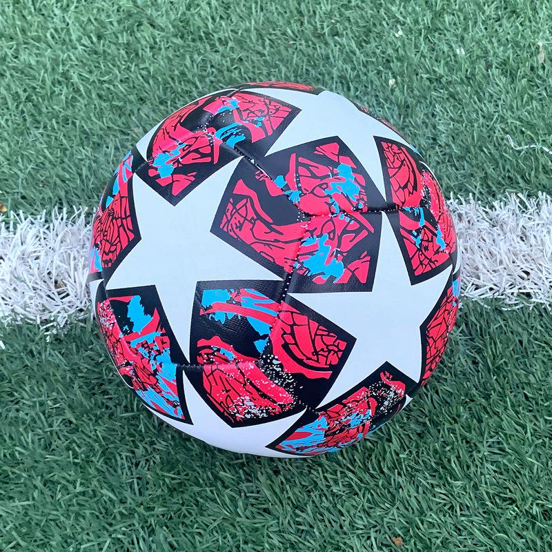 Premier League Size 5 Thickened Match Ball - Suitable for Champions League & World Cup, Machine-Sewn Football
