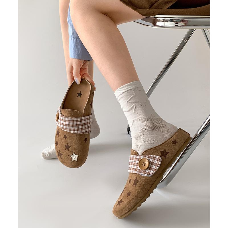 Star lightweight non-slip inner heightening bag head thick-soled slippers women wear cool slippers outside summer