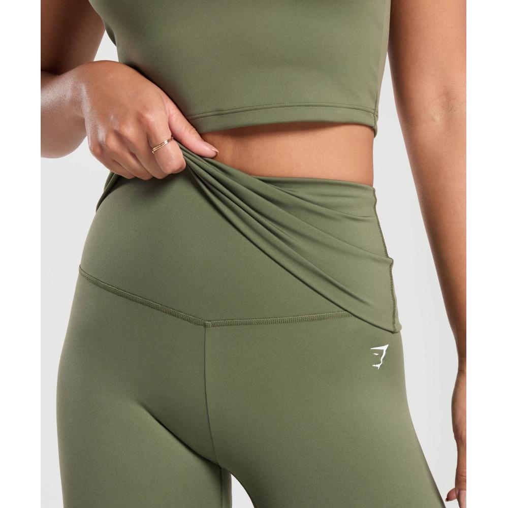 Gymshark Everyday Foldover Leggings Core Olive B1b7g Ecbg