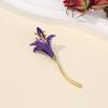 Sturdy Alloy Daffodil Brooch Hand Painted Floral Designs Portable Jewelry for Women