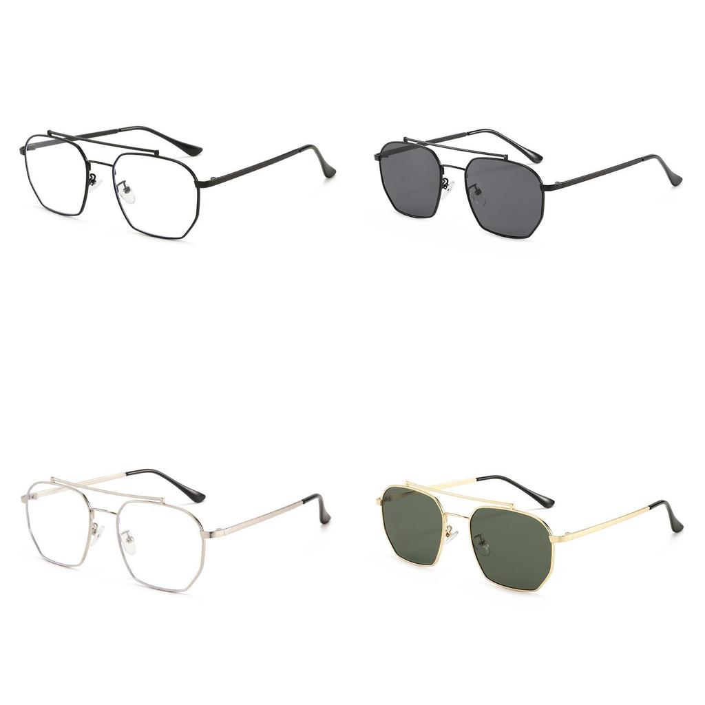 Modern Metal Frame Square Sunglasses For Men Women Uv400 Uv Protection Driving And Outdoor Wear