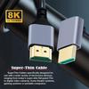 Cablecc HDTV HDMI Male To Male 8K Hyper Flexible Slim 90 Degree Down for 50cm Ultra-Thin 2.1 Cable, 4K, Cord, Angle, Type-A, Computers, HDTVs,