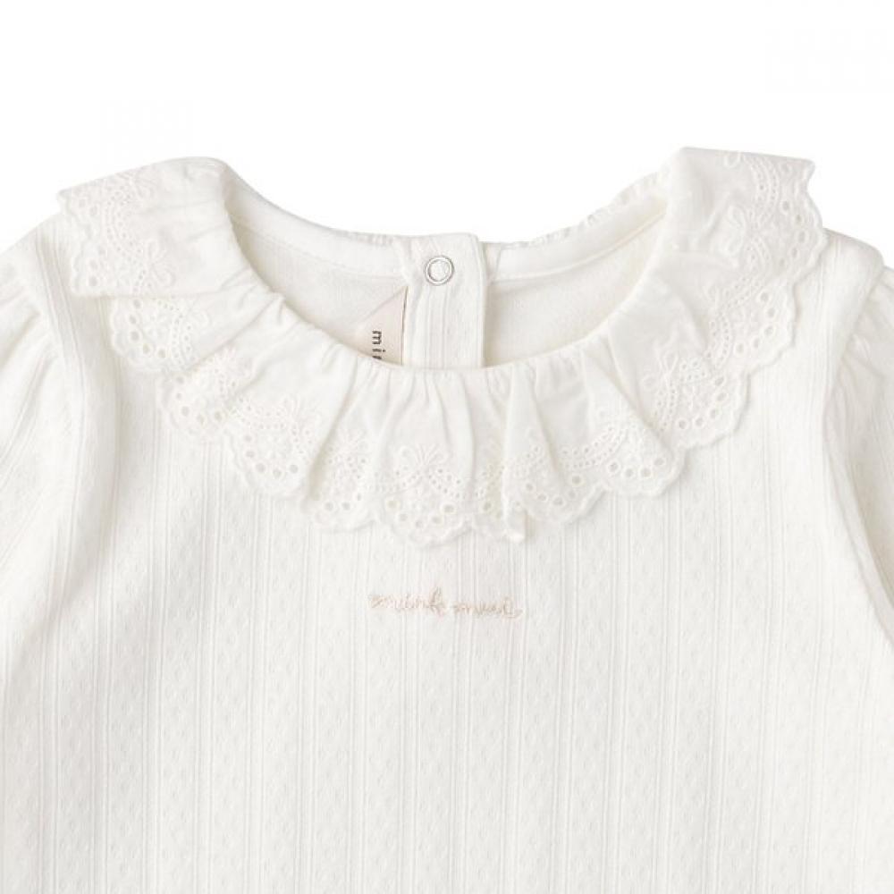 Mink Mui Lace Frill Collar T shirT 36115 330 03