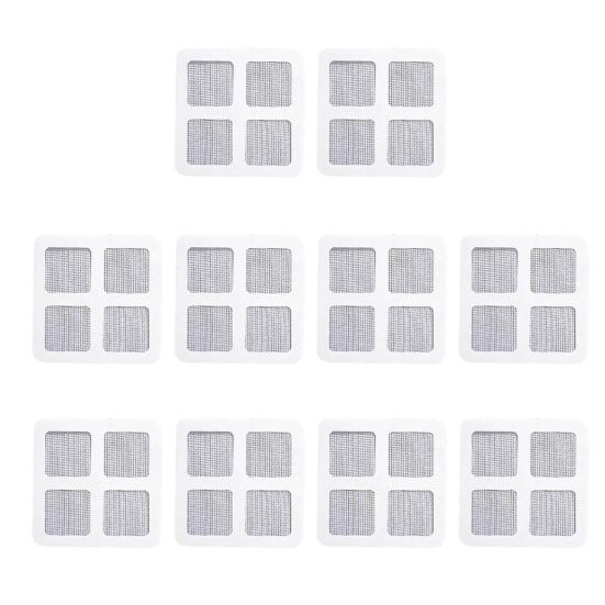 Disposable Mesh Hair Catcher Sticker 4"x4" Bathroom Shower Drain Cover Hair Trap Easy Installation Sink Strainer