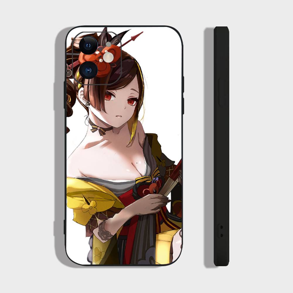 

Chiori Anime Game Genshin Impact Phone Case For IPhone 17 Air 16 15 14 13 Pro Max 11 12 Black Silicone Cover IPHONE 11