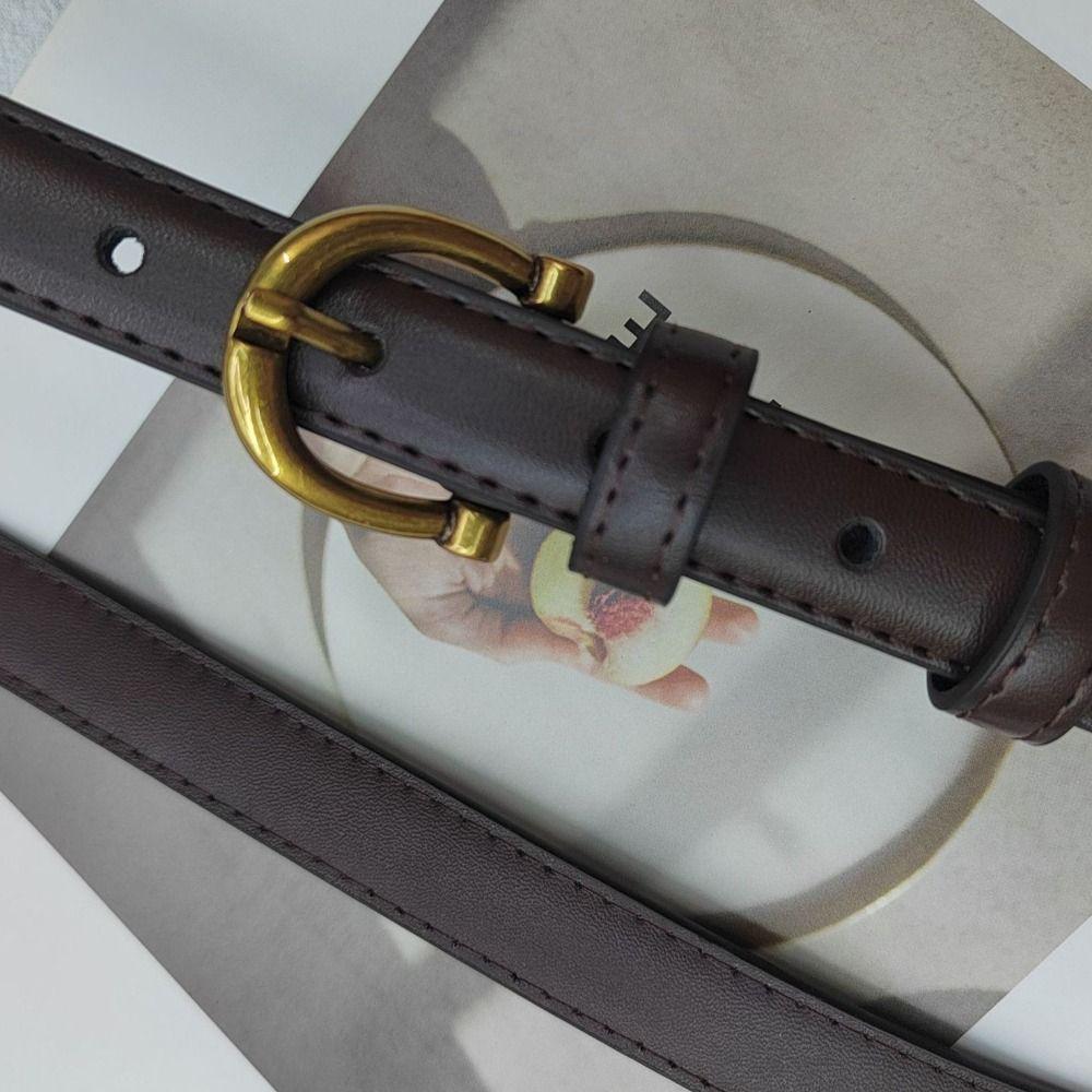 Versatile PU Leather Belt Simple Trendy Waistband Retro Waist Belt  Dresses Decoration