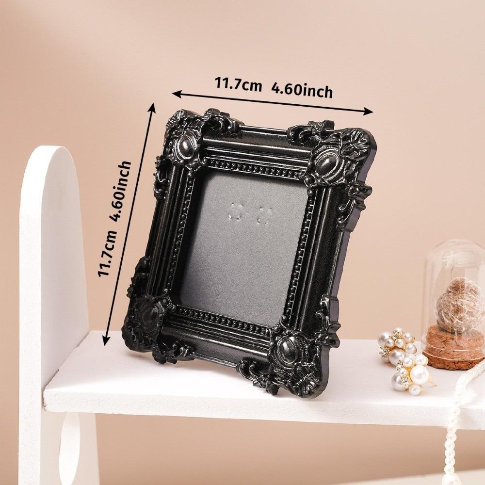 Mini Embossed Photo Frames Photographic Props Wall Space DIY Memory Display Frames Resin Baroque Ornate Decorative Frames