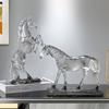 Resin Handicrafts Simulation Animal Sculpture Horse Ornament Transparent Colored Horse Decorative Figurines Home Decoration