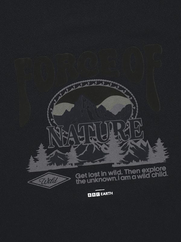 BBC EARTH W Big Nature Short Sleeve Round Neck_Black