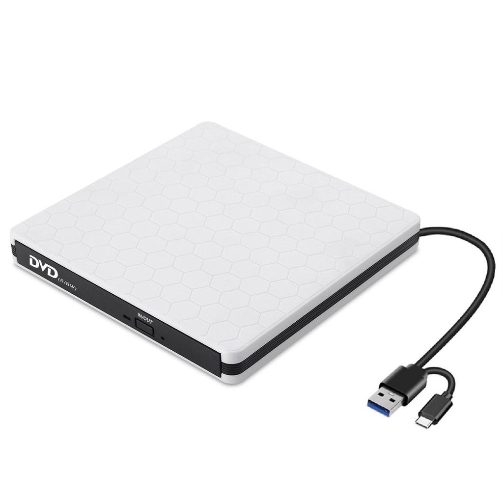 USB 3.0 Portable External Optical Drive & Burner for Desktops and Notebooks
