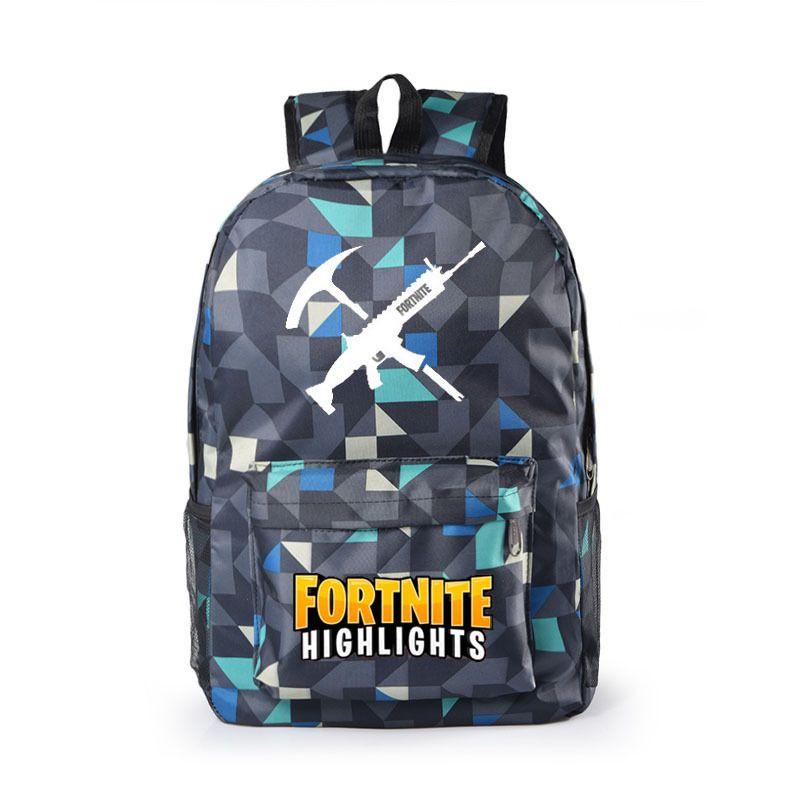 Fortnite High Capacity Backpack Canvas School Bag With Breathable Material