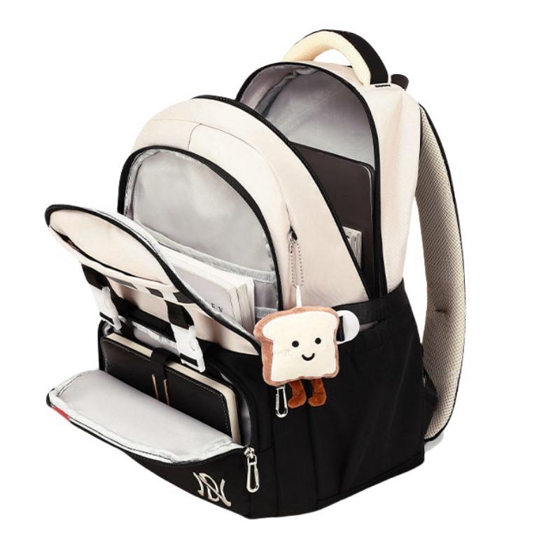 Letnie nowe wysokiej jakości torby szkolne dla dziewcząt do szkoły średniej, oddychające, o dużej pojemności, torba na książki dla studentów uniwersytetu, modny plecak nylonowy z zawieszką