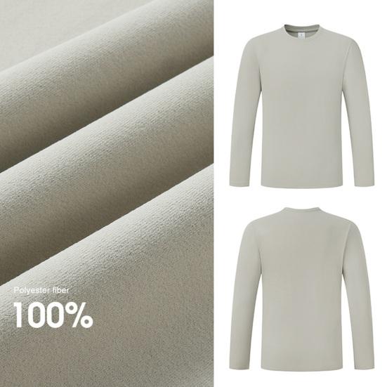 Męskie Koszulki z Okrągłym Dekoltem i Długim Rękawem Szybkoschnące Sportowe Lekkie Oddychające Regularny Krój Casualowy Fitness Codzienne