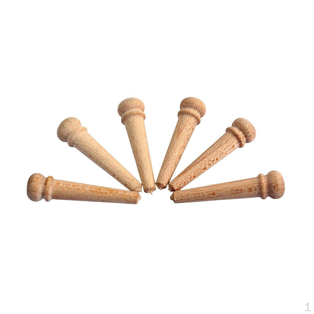 6pcs Durable Acoustic Guitar Bridge Pins String Pegs for DIY Parts