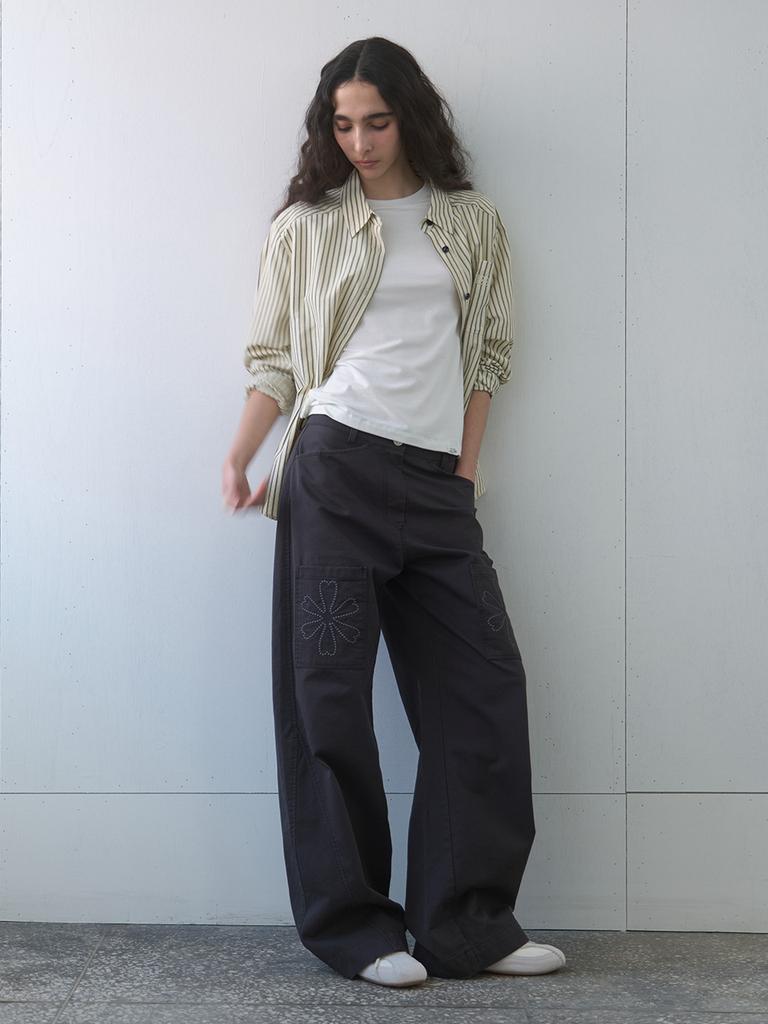 KIJUN Clover Pocket Pants Black